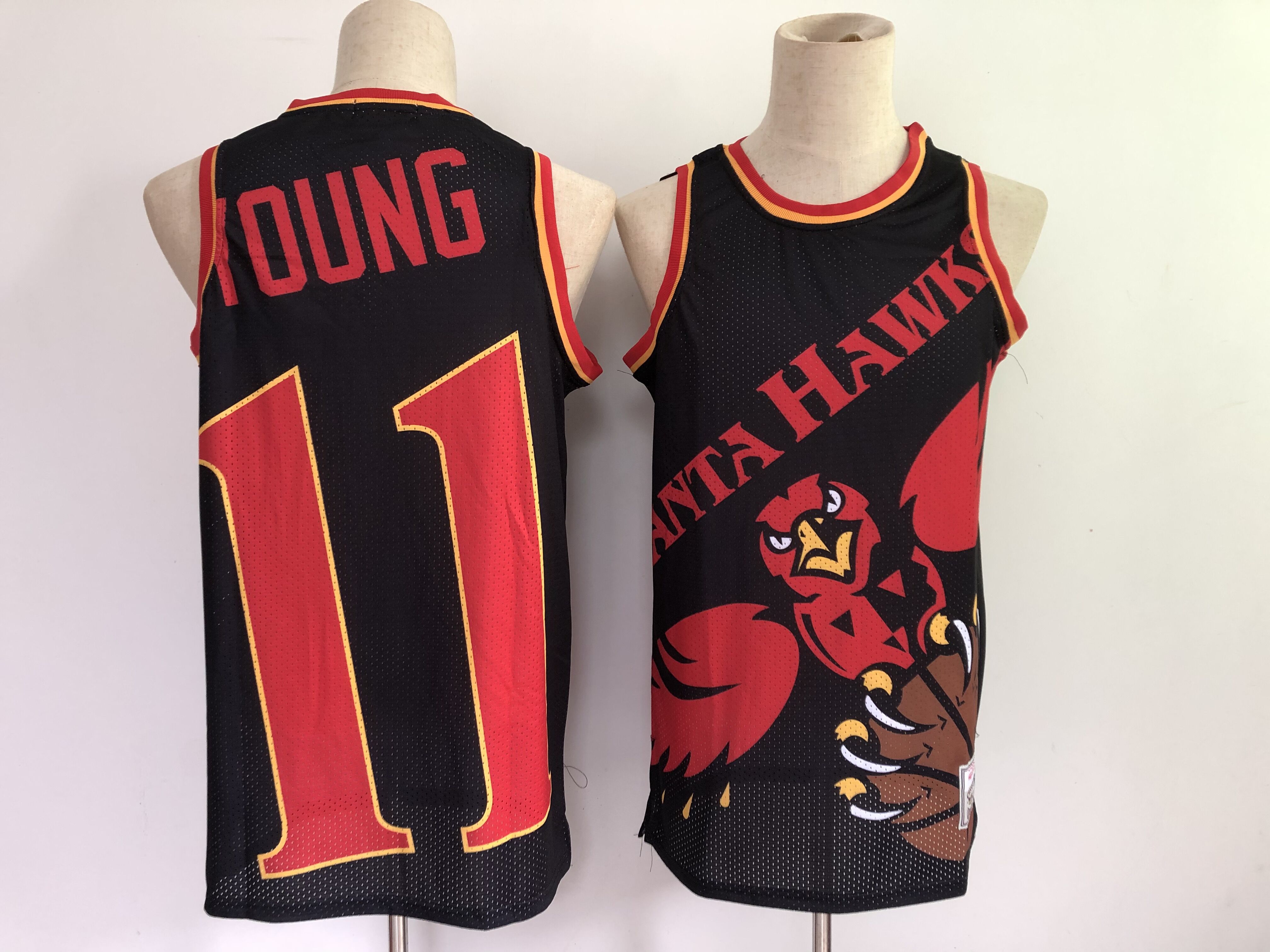 2021 Men Atlanta Hawks 11 Young black big face New Nike NBA Jerseys